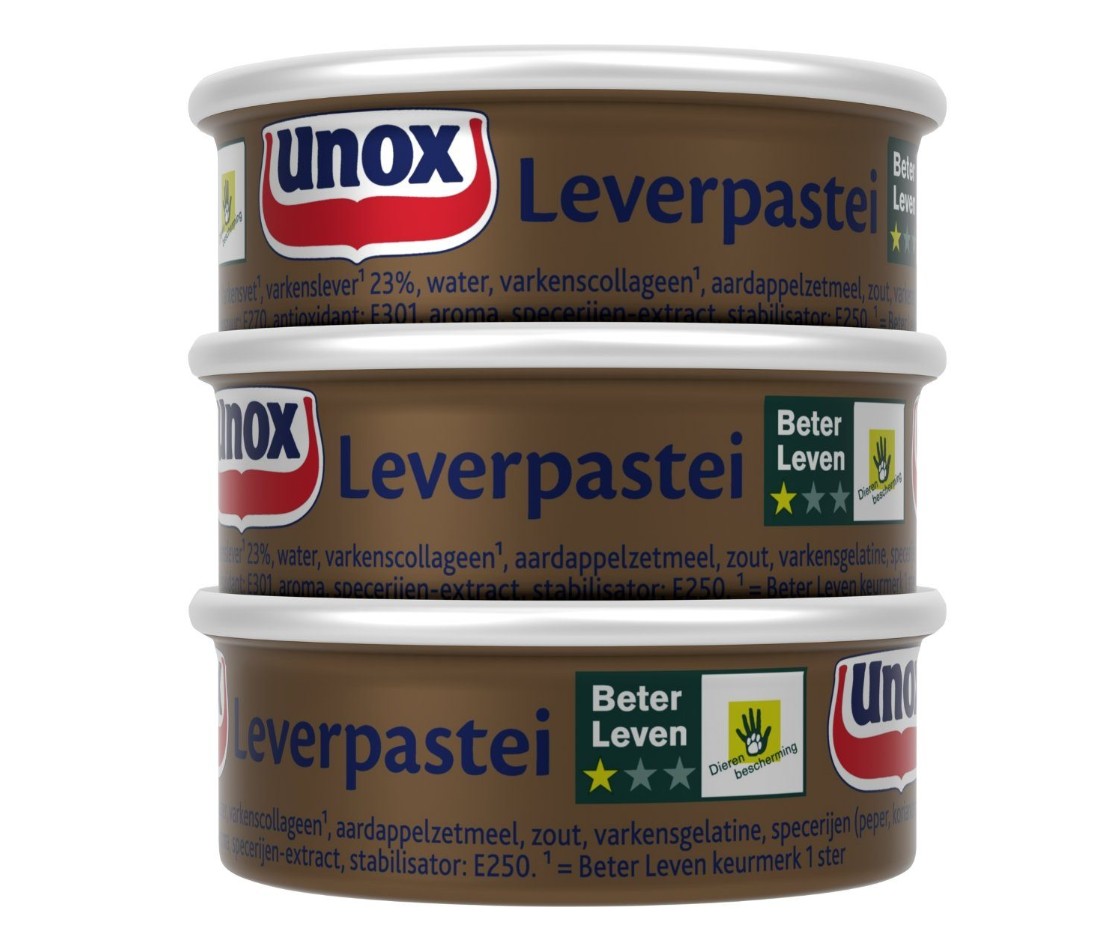Unox Leverpastei Blister 3x56g